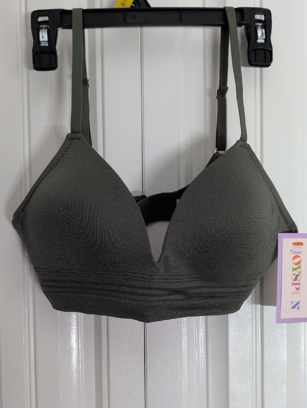 Seamless Padded Bralette in Olive Green